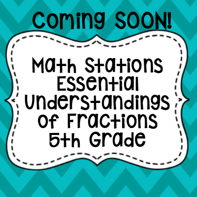 Math Stations Essential Understandings of Fractions 5th Grade400x 400