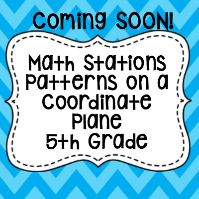 Math Stations Patterns on a Coordinate Plane 5th Grade400x 400